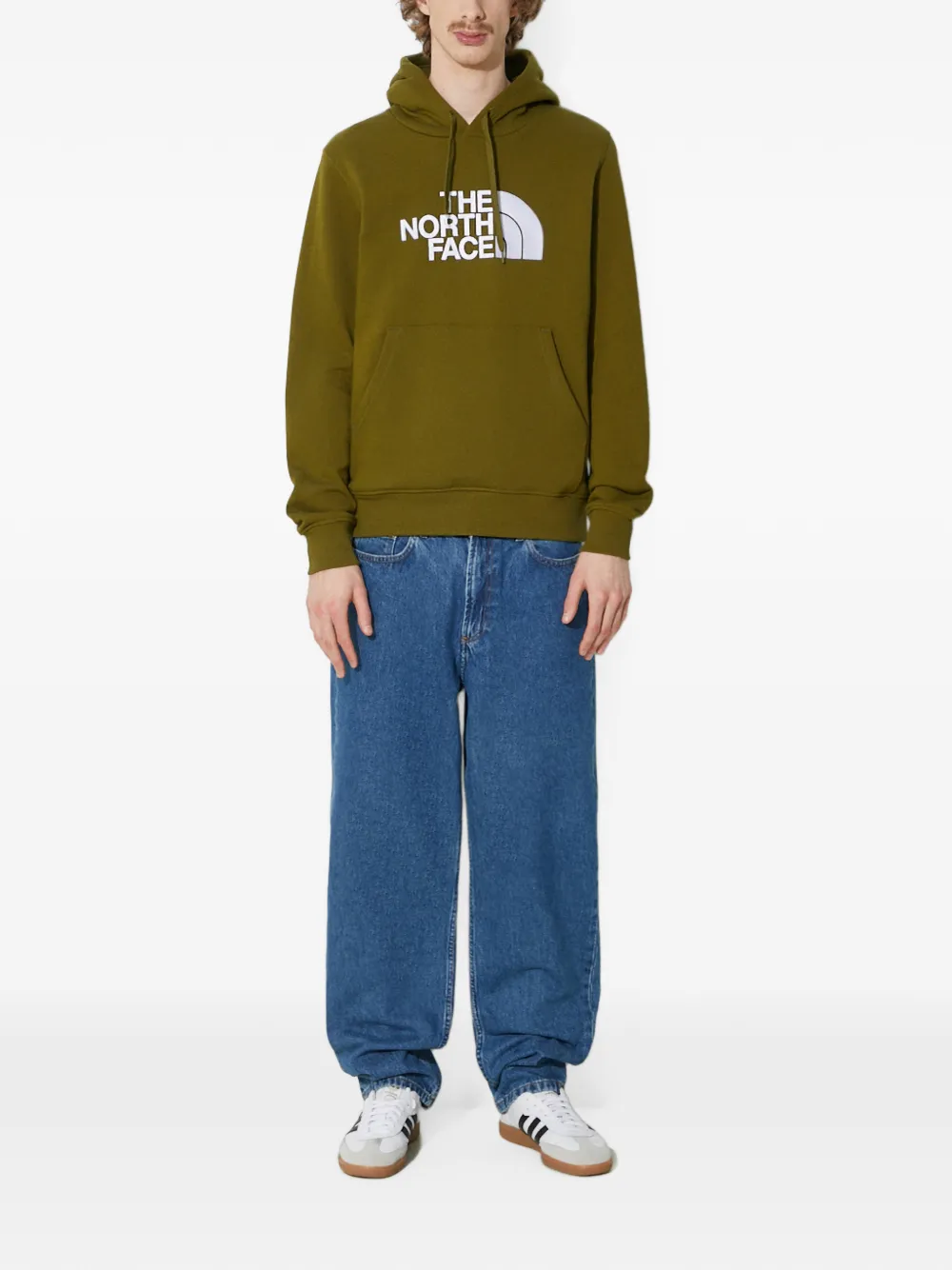 The North Face logo hoodie Groen