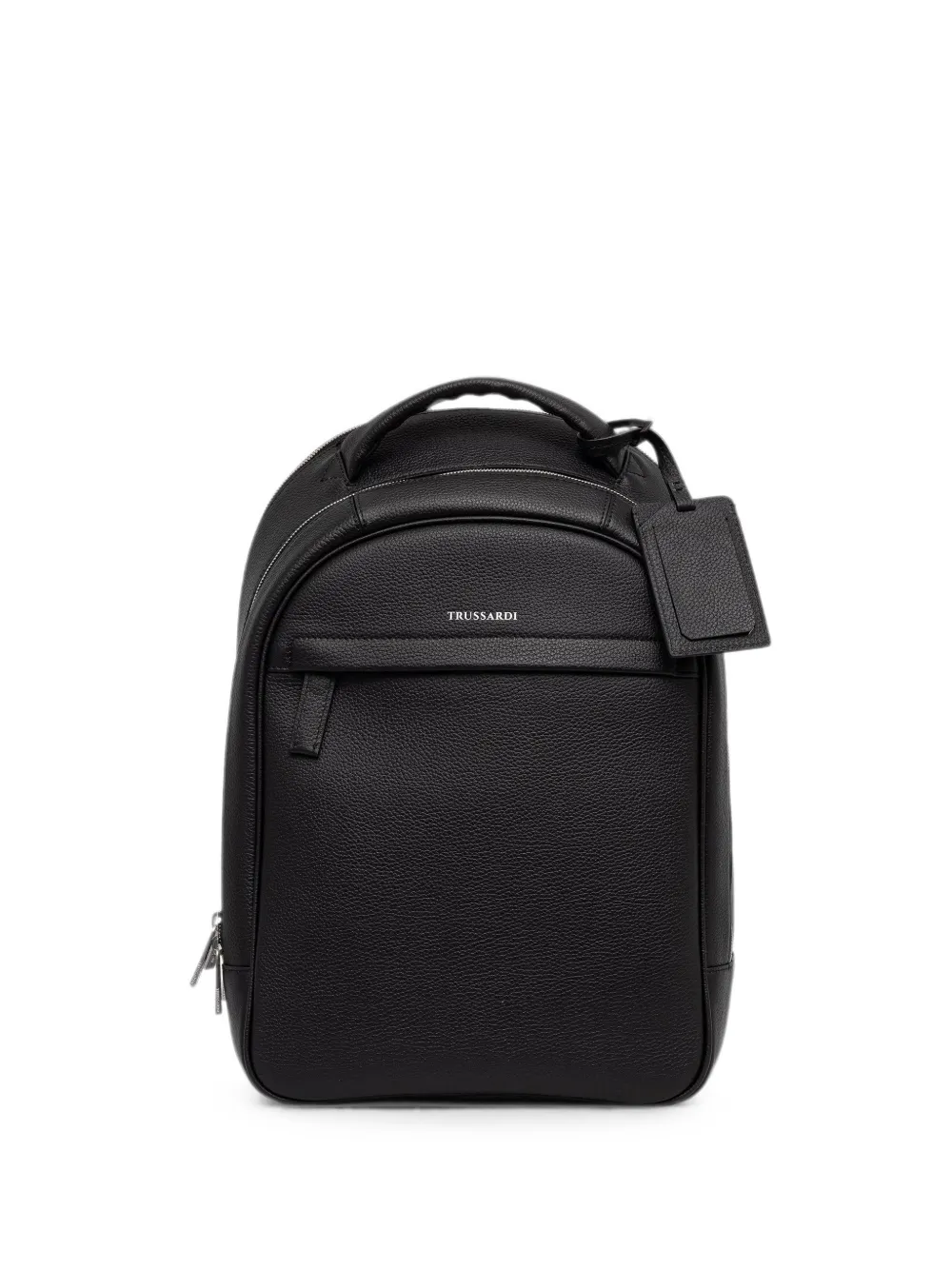 Trussardi logo-print pebbled backpack - Nero