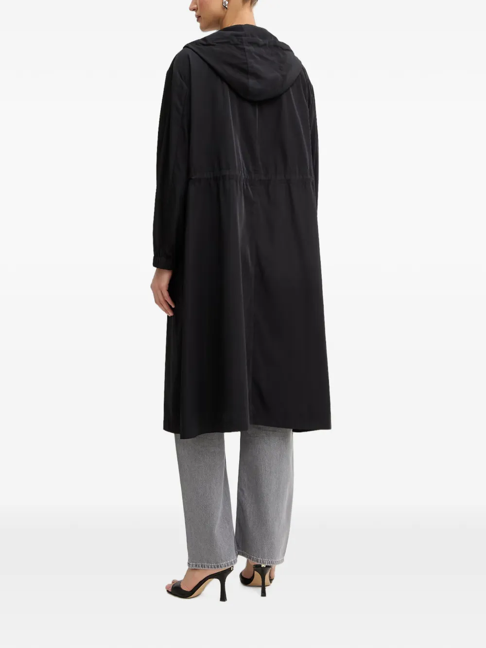 Trussardi Parka met trekkoordtaille Zwart