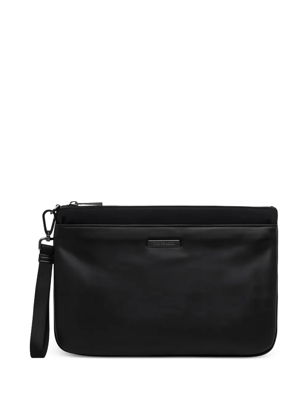 Trussardi zip-fastening wash bag - Schwarz