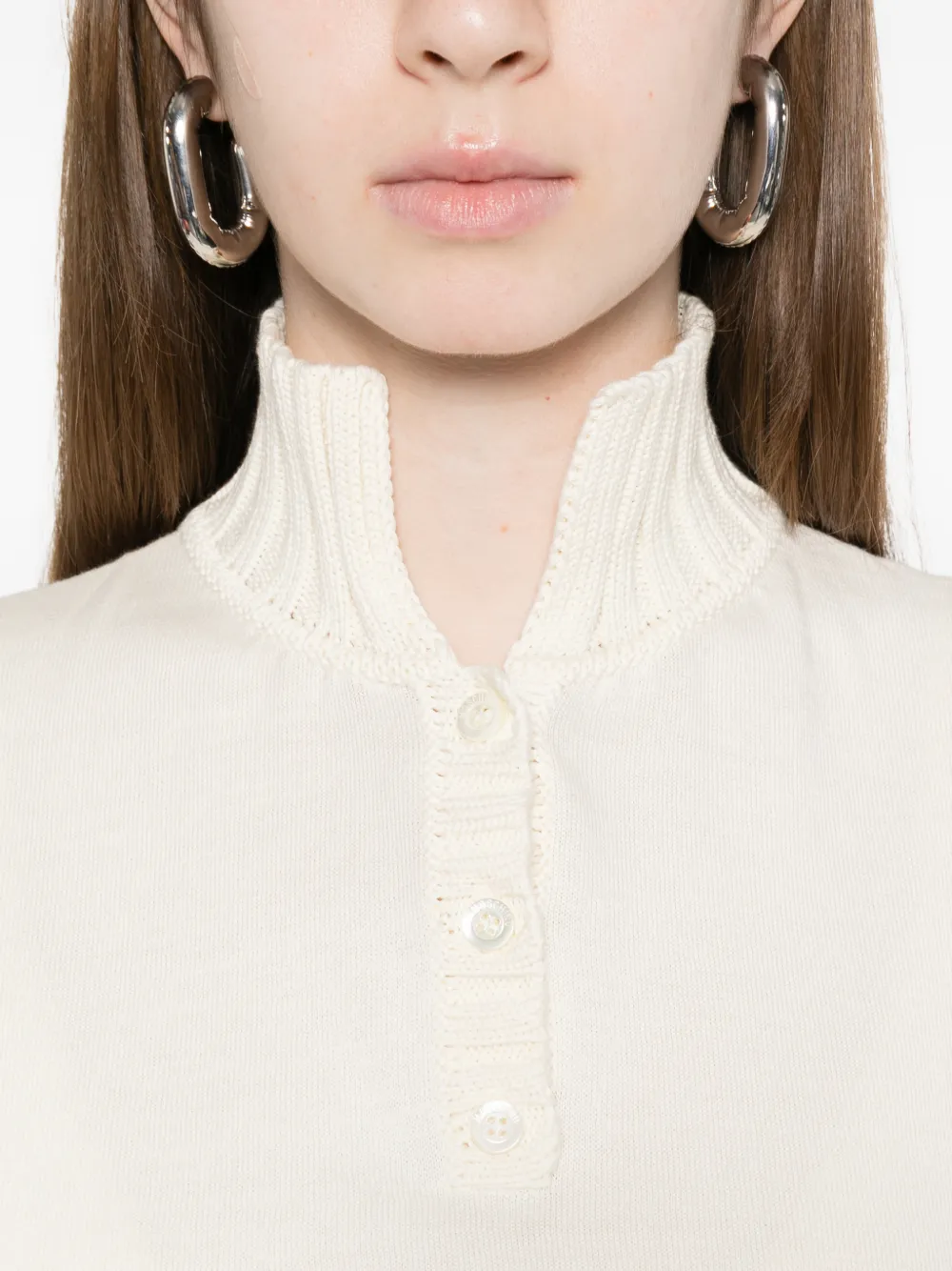 Moschino Gebreide top met knopen Beige
