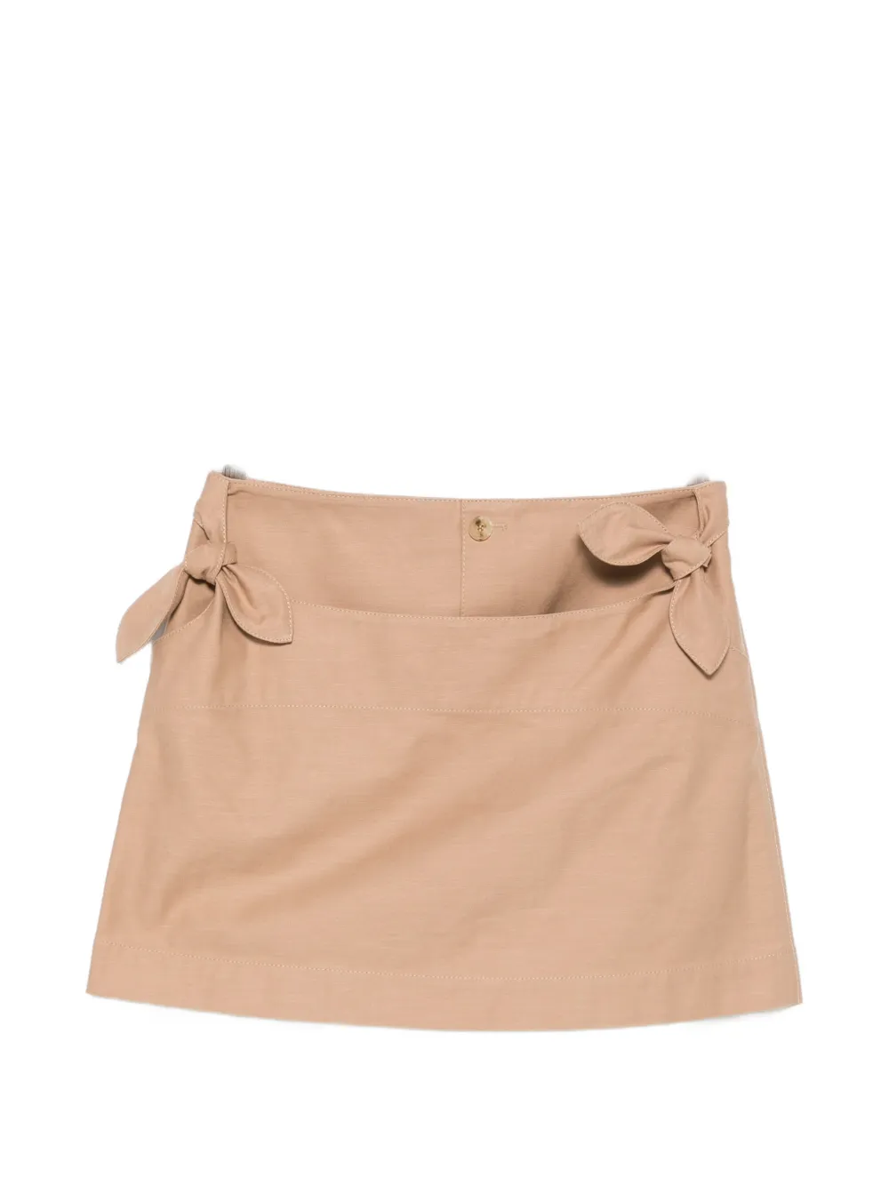 Moschino bow-detail A-line mini skirt - Nude