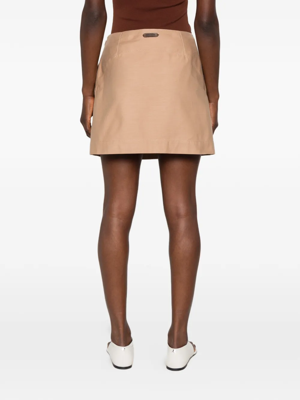 Moschino Mini-rok met strikdetail en A-lijn Beige