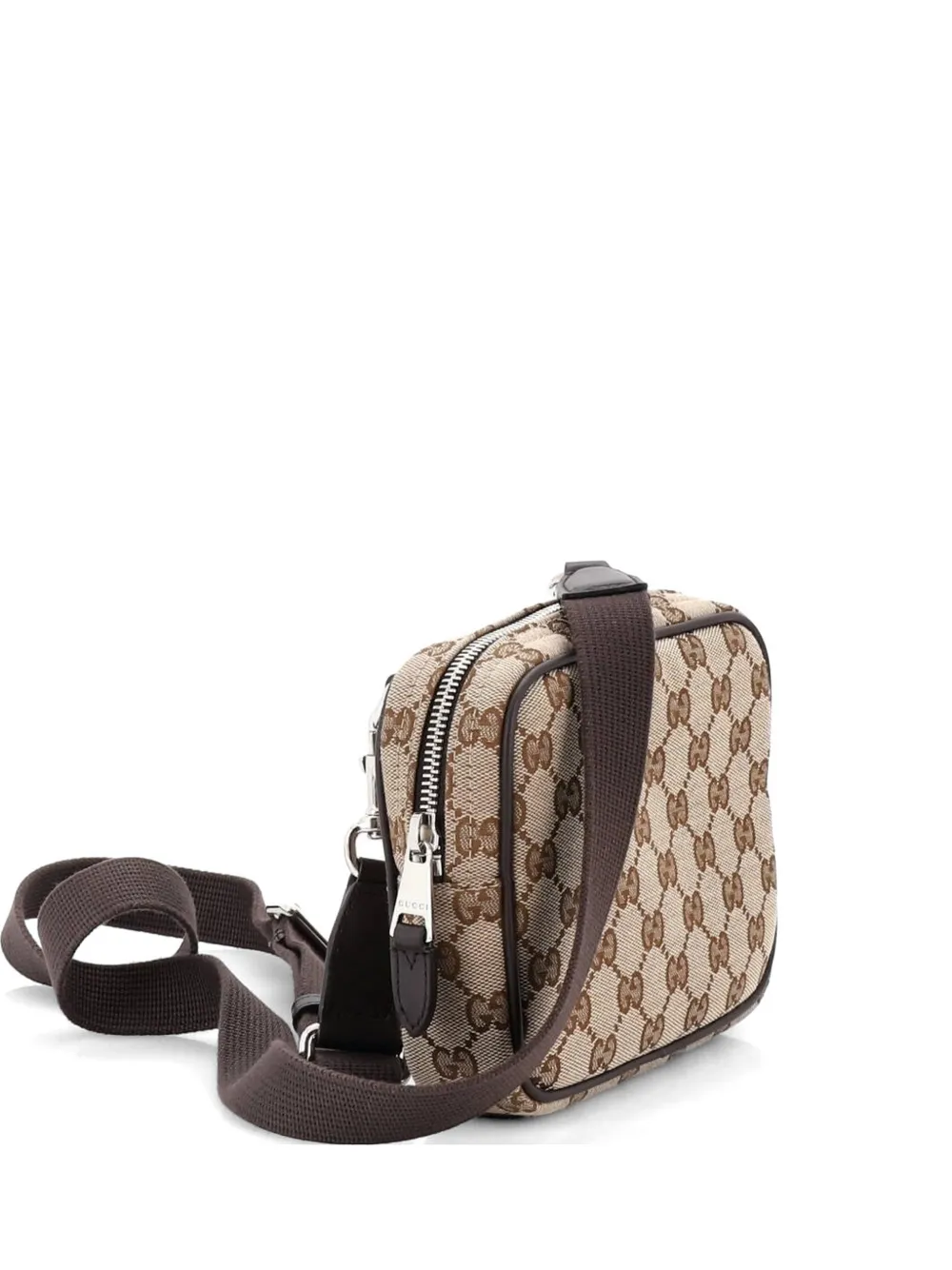 Gucci Pre-Owned Web Loop Camera Bag GG Canvas Mini shoulder bag - Marrone