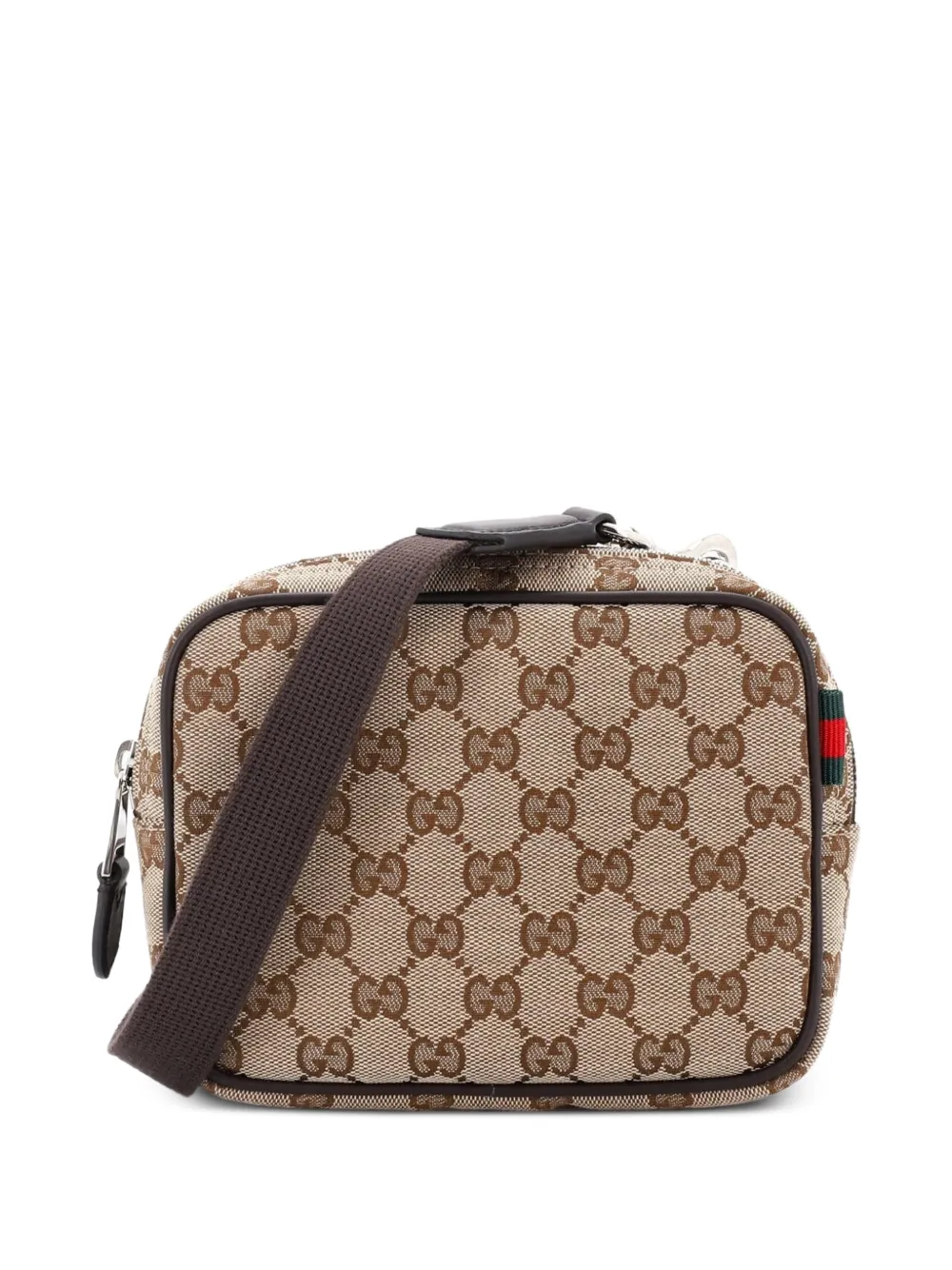 Gucci Pre-Owned Web Loop Camera Bag GG Canvas Mini shoulder bag - Marrone