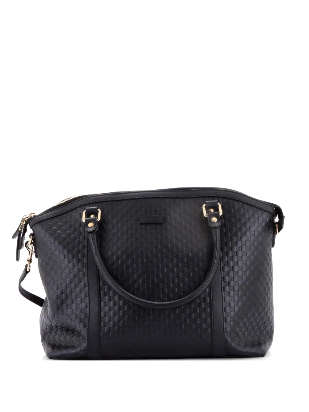 Gucci Pre-Owned Britt Convertible Dome Microguccissima Leather Medium satchel - Nero