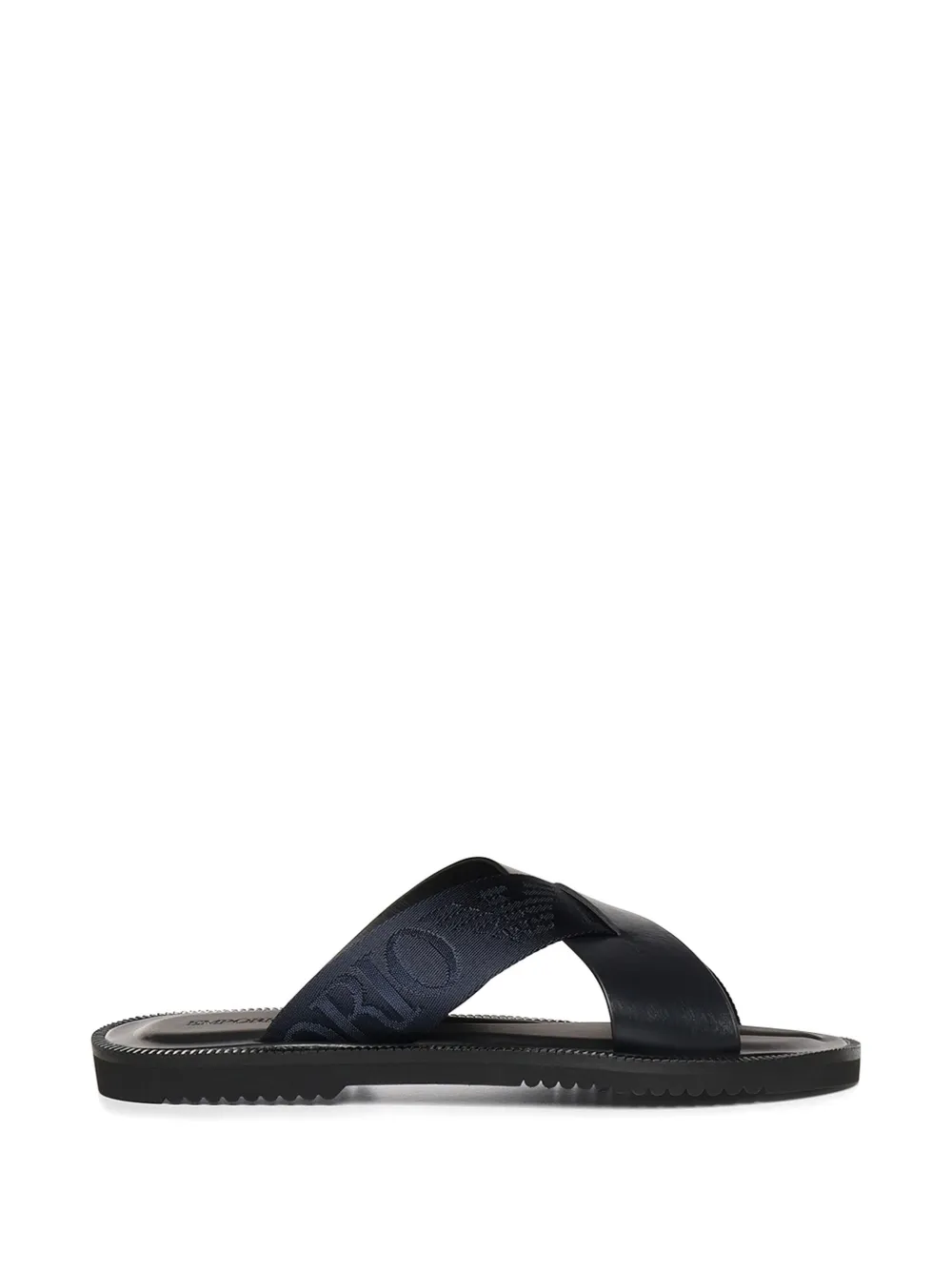 Emporio Armani crossover-strap sandals - Blue