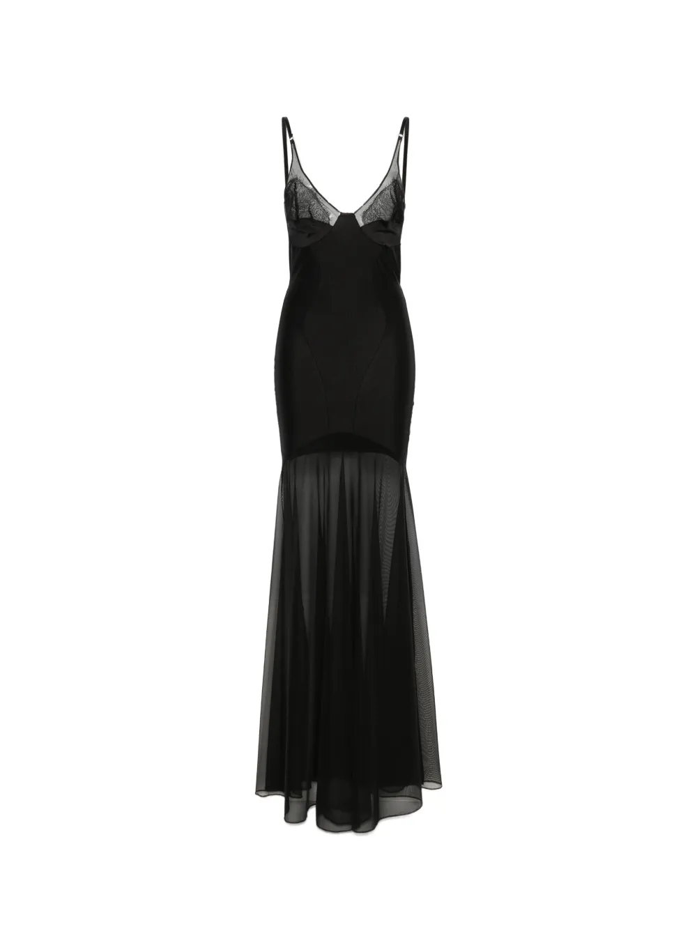 Alchemy tulle detail dress - Nero