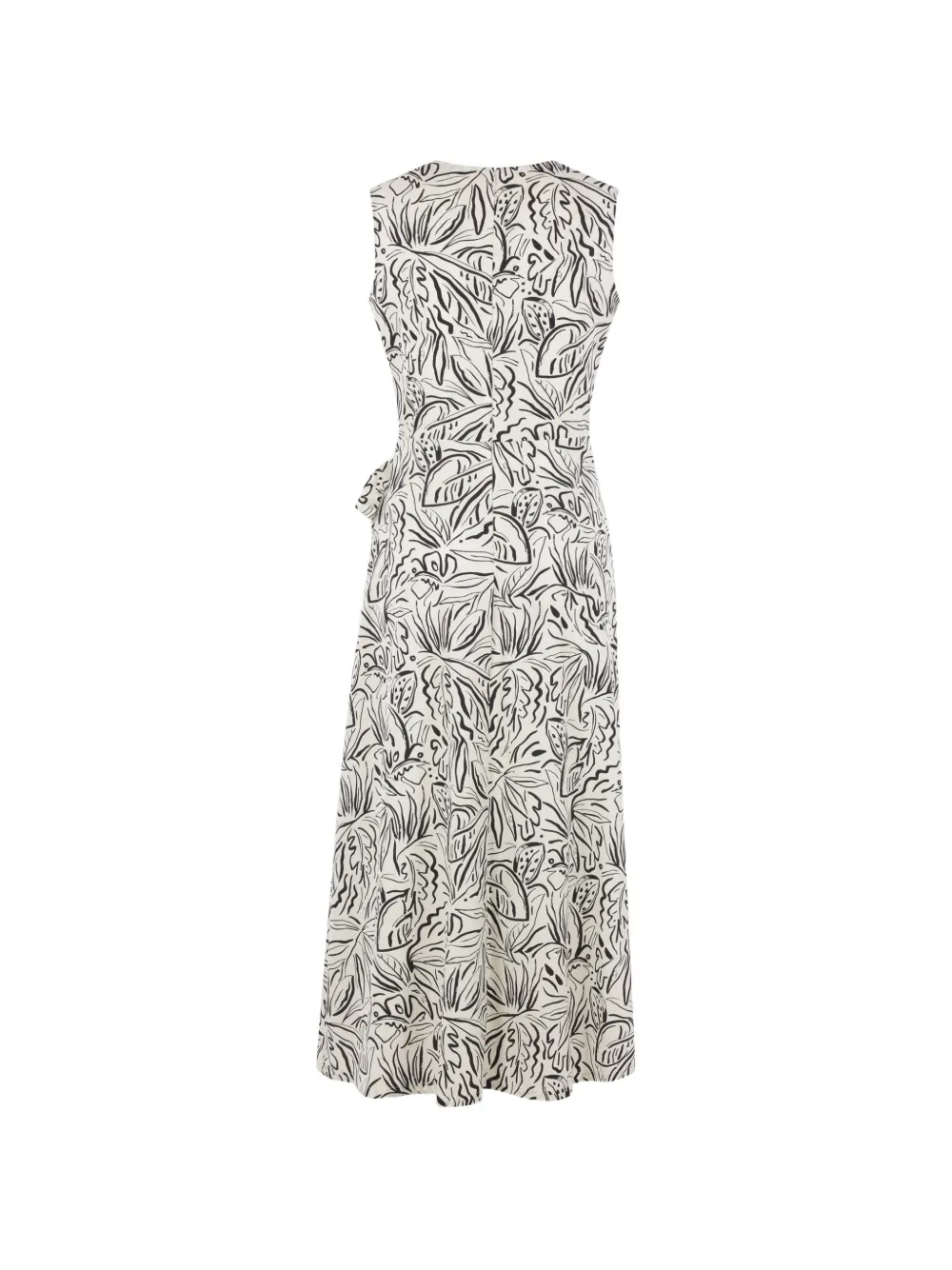 ASPESI Midi-jurk met bloemenprint Beige