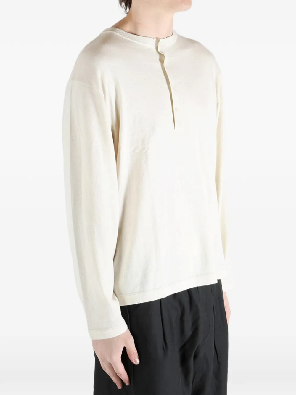  Extreme Cashmere Buttoned Sweatshirt - Neutrals 