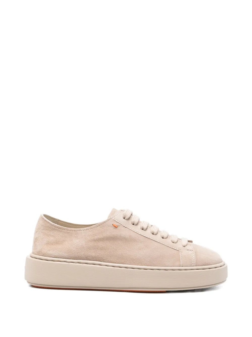 Santoni lace-fatening suede sneakers - Toni neutri