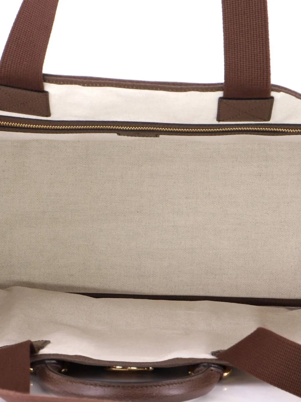 Ophidia Top Handle Shopping Jumbo Gg Canvas With Leather Medium Tote Bag