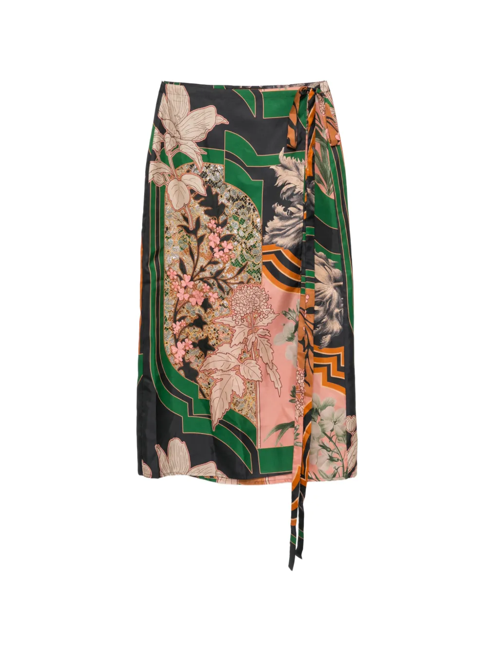 Biyan floral-print skirt - Marrone