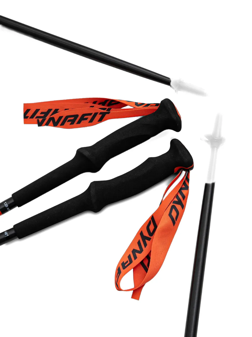 DYNAFIT Opvouwbare wandelstokken met logo-print Zwart