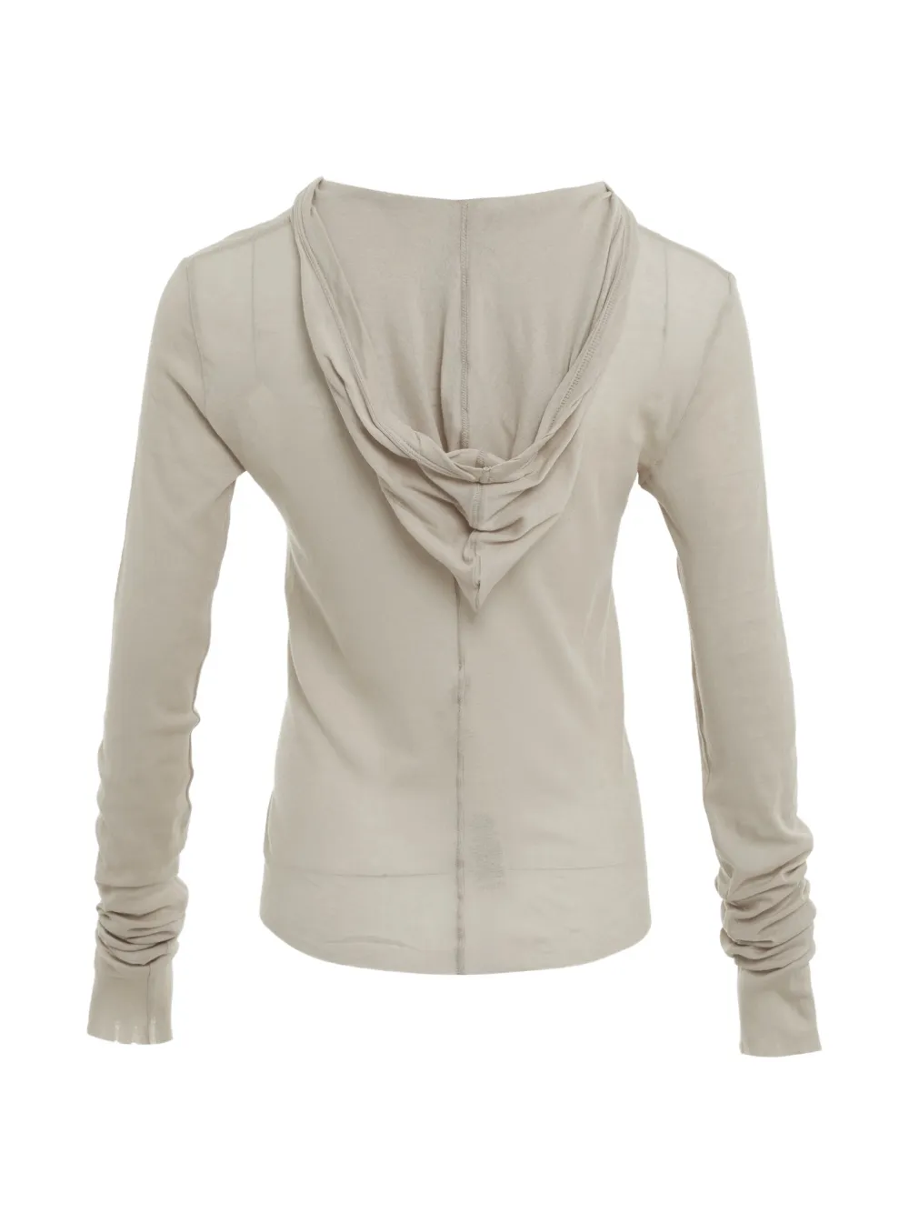Rick Owens Semi-doorzichtige hoodie met lange mouwen Beige