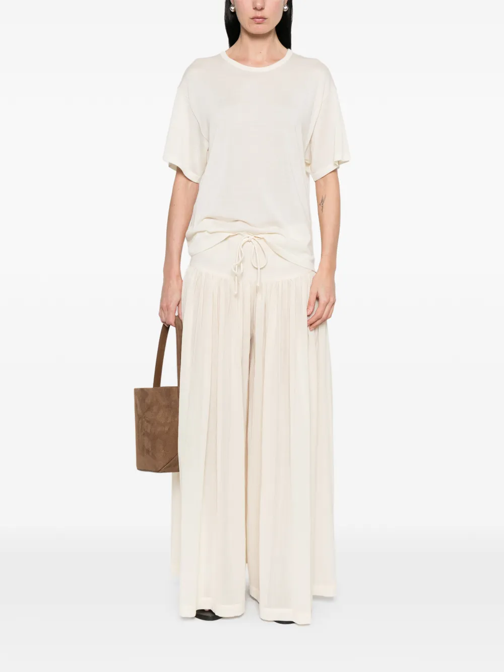  The Row Nonas Cashmere T-shirt - Neutrals 