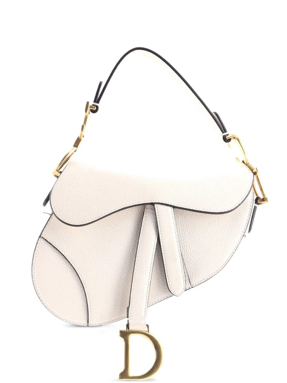 Christian Dior Pre-Owned Saddle Handbag Leather Mini shoulder bag - Bianco