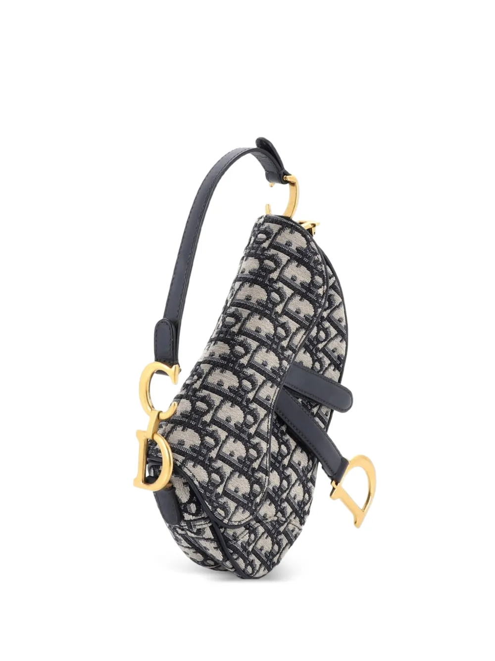 Christian Dior Pre-Owned Saddle Handbag Oblique Canvas Mini shoulder bag - Blu