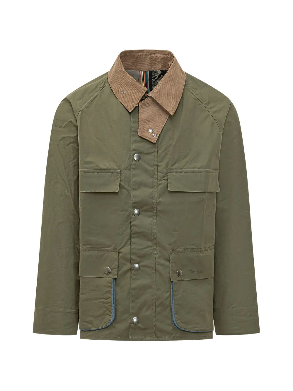 Barbour x Paul Smith corduroy-collar jacket - Verde