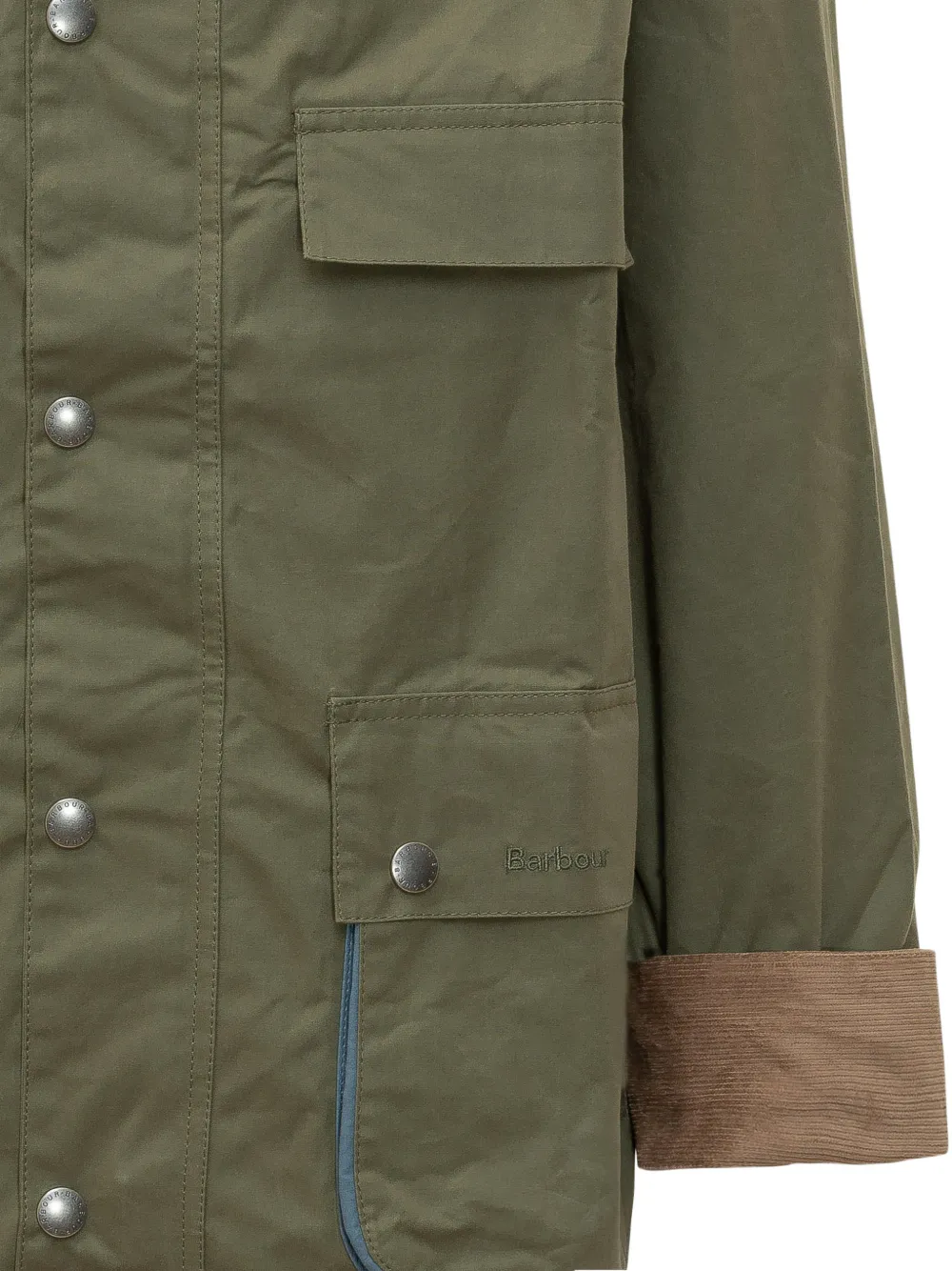 Barbour x Paul Smith Sugarlump Bedale jack met ribfluwelen kraag Groen