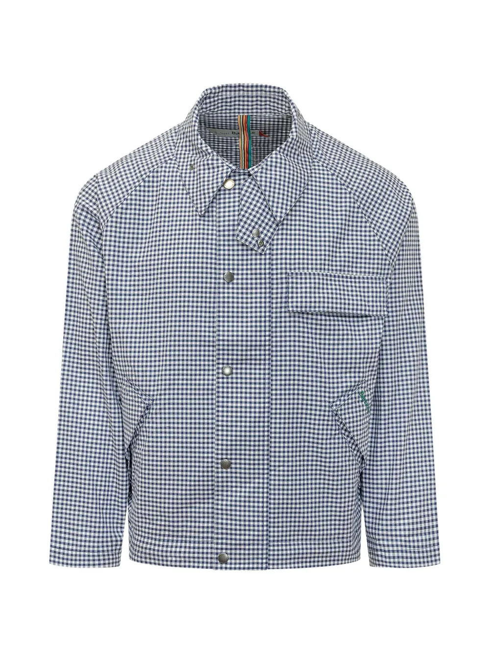 Barbour x Paul Smith gingham-pattern shirt jacket - Blau