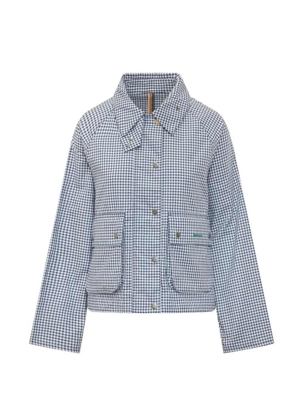 Barbour x Paul Smith gingham-pattern pocket jacket - Blu