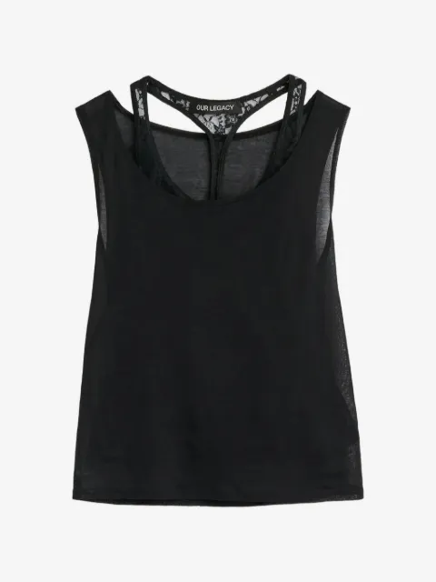 OUR LEGACY Tanktop mit Spitzenborte