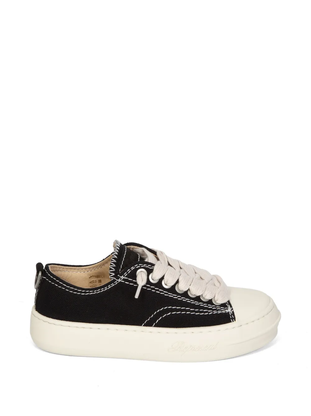 Represent contrast-stitching sneakers | negro