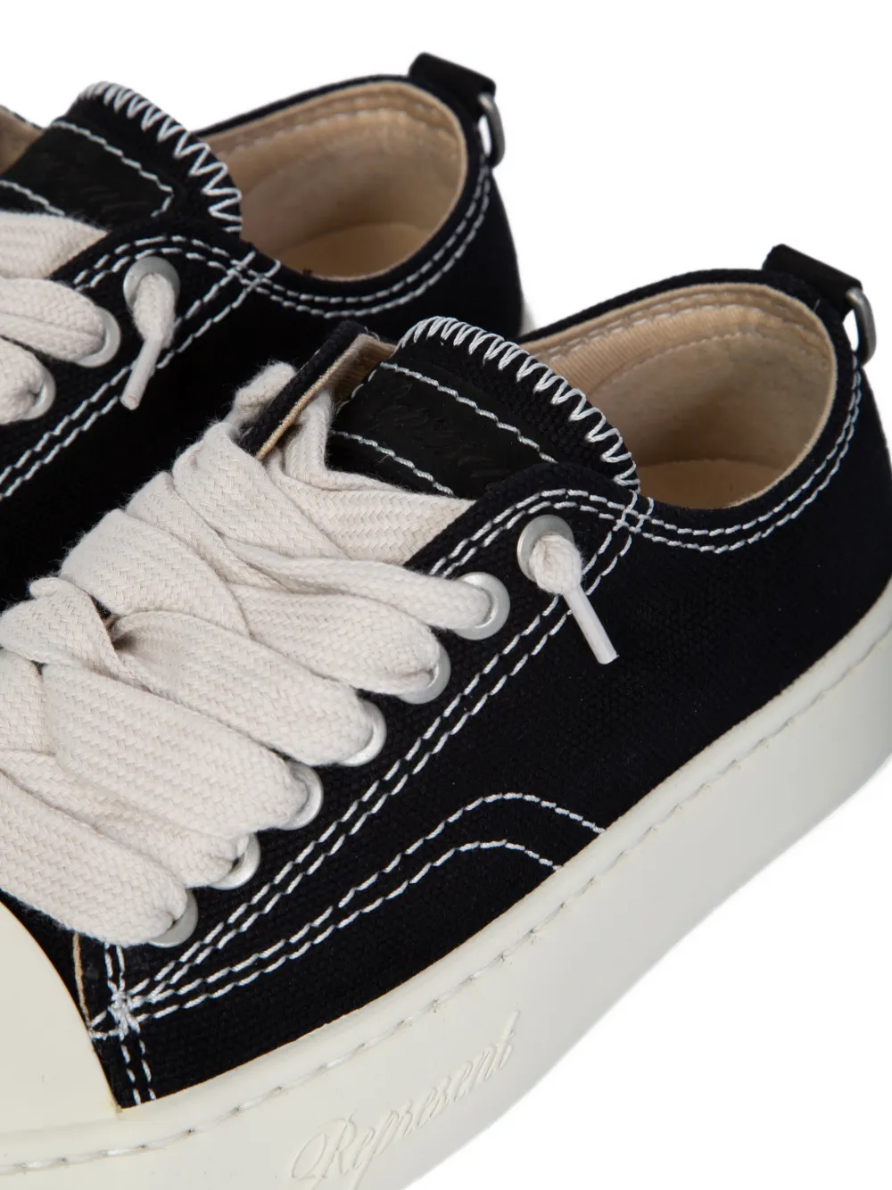 Represent contrast-stitching sneakers Zwart