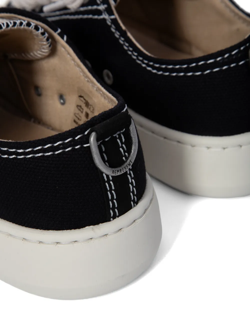 Represent contrast-stitching sneakers Zwart