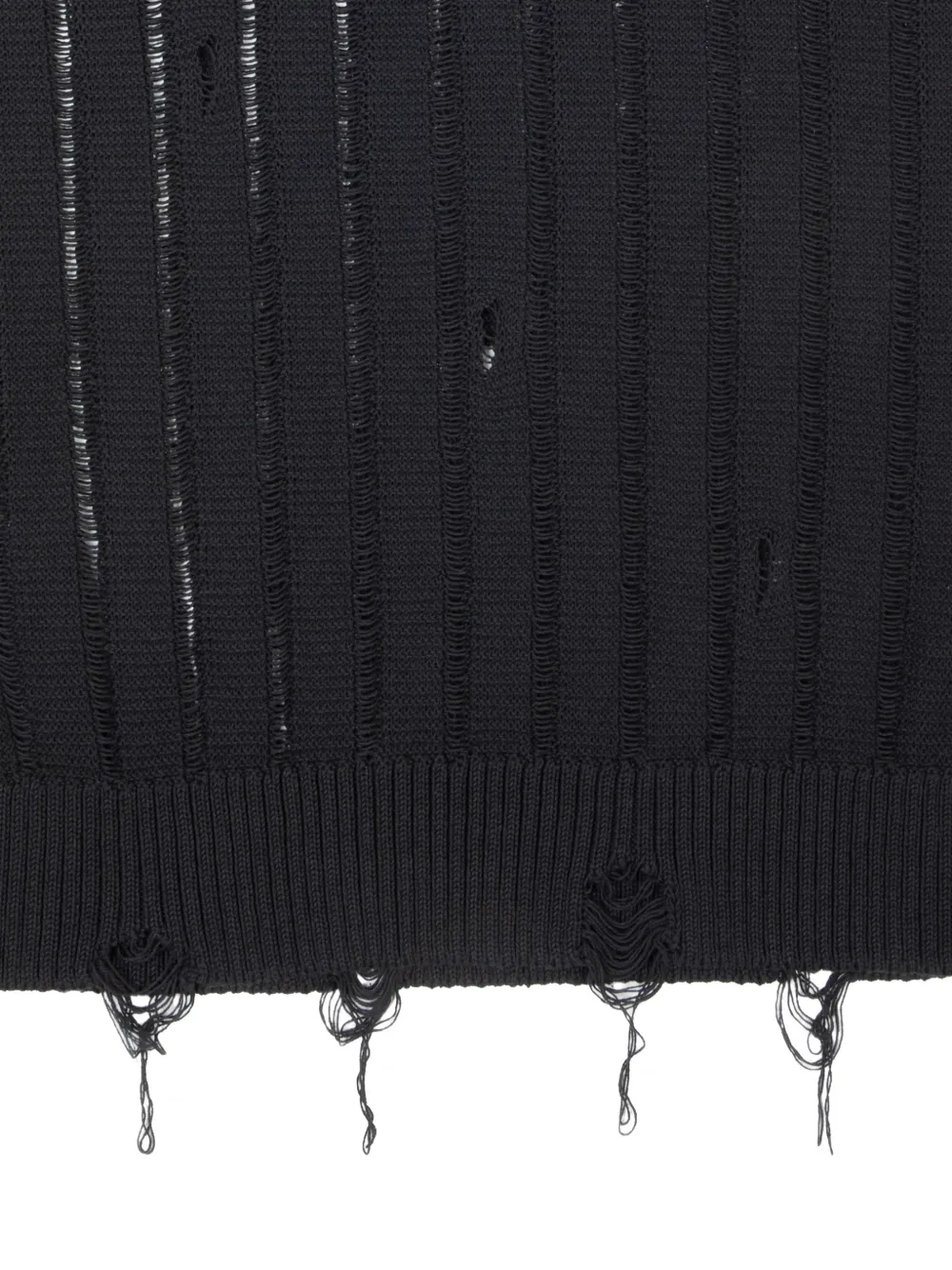 Laneus Ribgebreide top Zwart