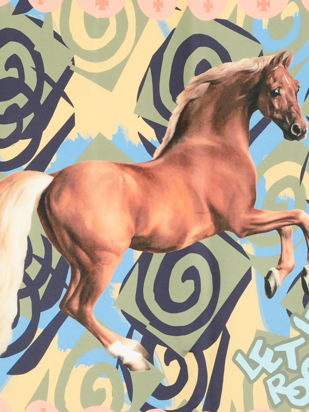 Vivienne Westwood Sjaal met paarden-print Groen