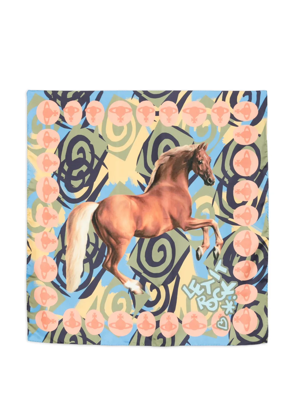 Vivienne Westwood horse scarf - Verde