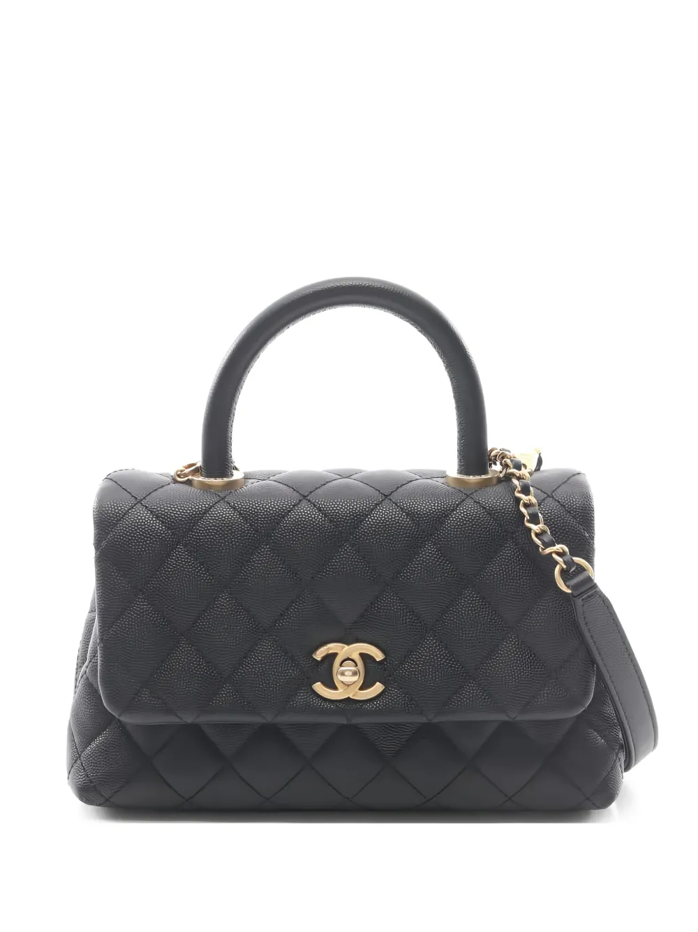 CHANEL Pre-Owned 2017-2018 Coco handle flap tote bag - Nero