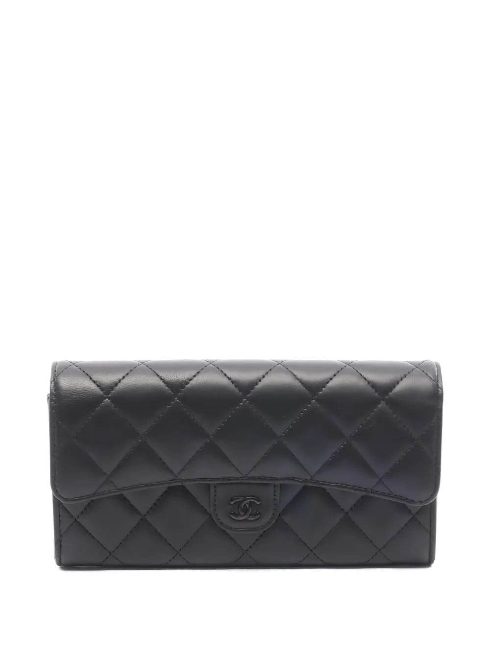 CHANEL Pre-Owned 2021 matelasse leather wallet - Nero