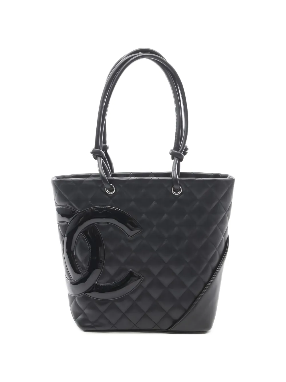 CHANEL Pre-Owned 2009 medium Cambon Line leather tote bag - Nero