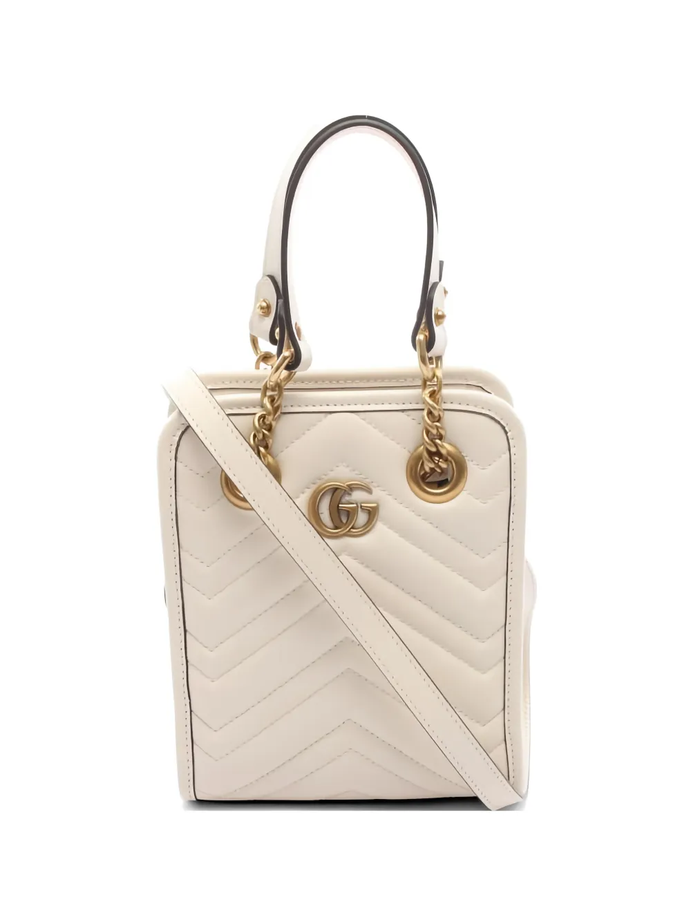 Gucci Pre-Owned GG Marmont mini matelassé handbag - Bianco