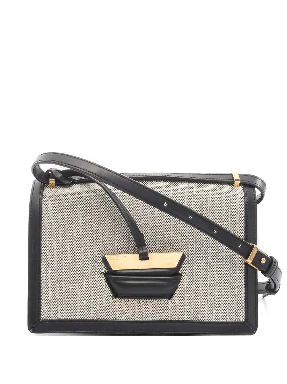 Loewe Pre-Owned 2000s Barcelona canvas leather cross body bag - Neutrals