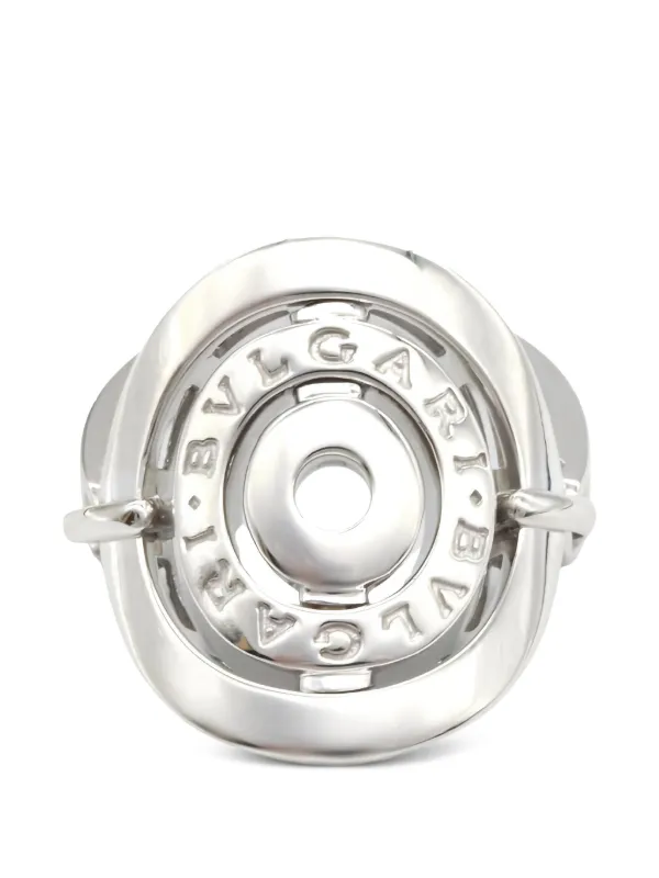 Bvlgari Pre-owned 2010s Astrale Cerchi Engraved Ring in Silver