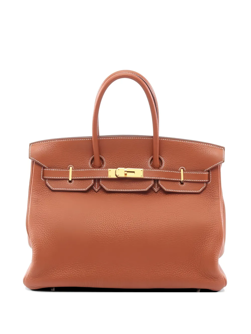 Hermès Pre-Owned 2005 35 Birkin etrusque taurillon clemence leather tote bag - Marrone