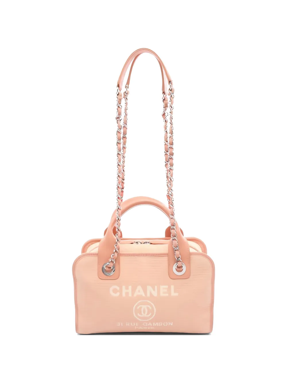 CHANEL Pre-Owned 2021 Deauville Bowling tote bag - Rosa