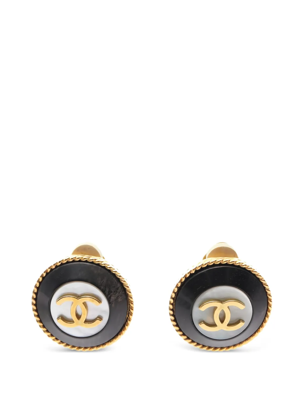 CHANEL Pre-Owned Orecchini Coco Mark tondi 1986-1988 - Oro