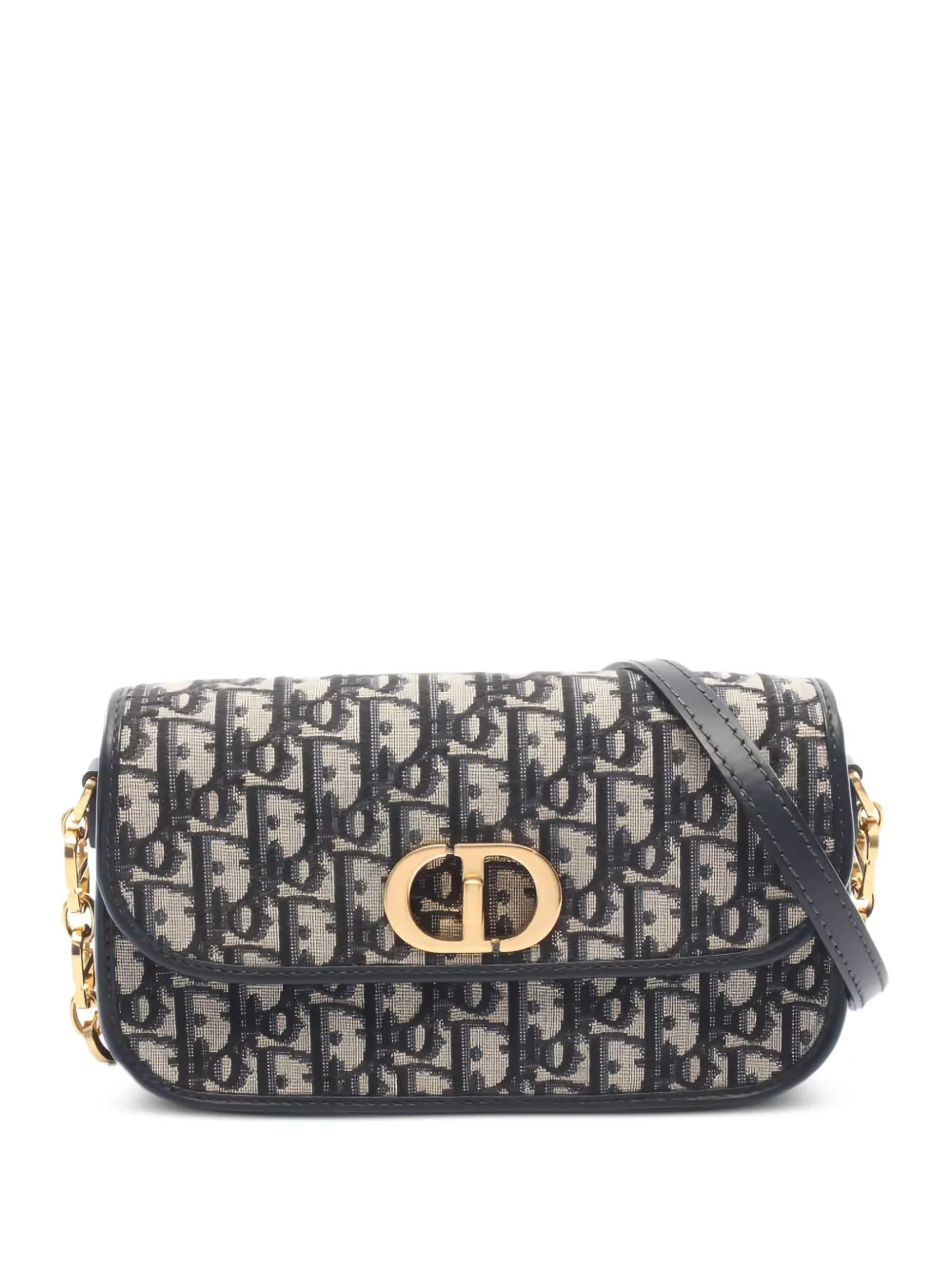 Christian Dior Pre-Owned 2010s 30 Montaigne oblique chain shoulder bag - Blu