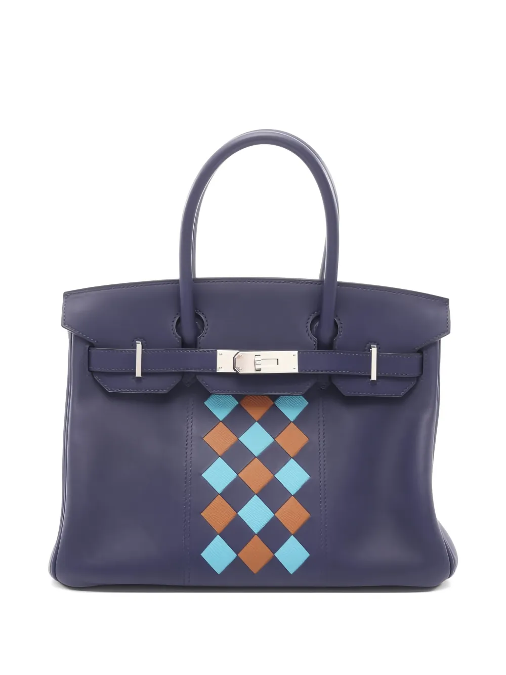 Hermès Pre-Owned 2019 Birkin 30 Traceage leather tote bag - Blu