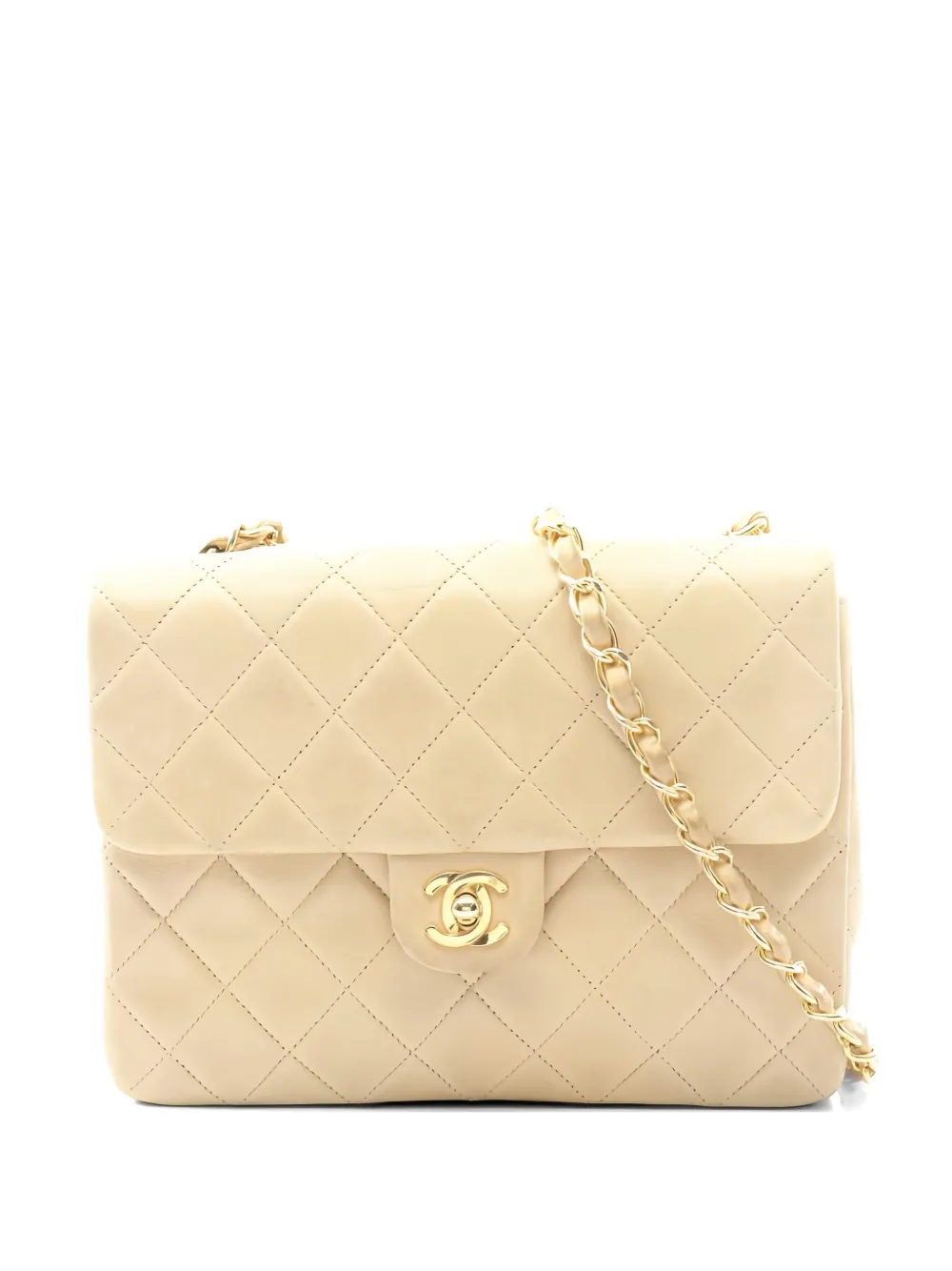 CHANEL Pre-Owned 19987-1994 quilted chain shoulder bag - Neutrals
