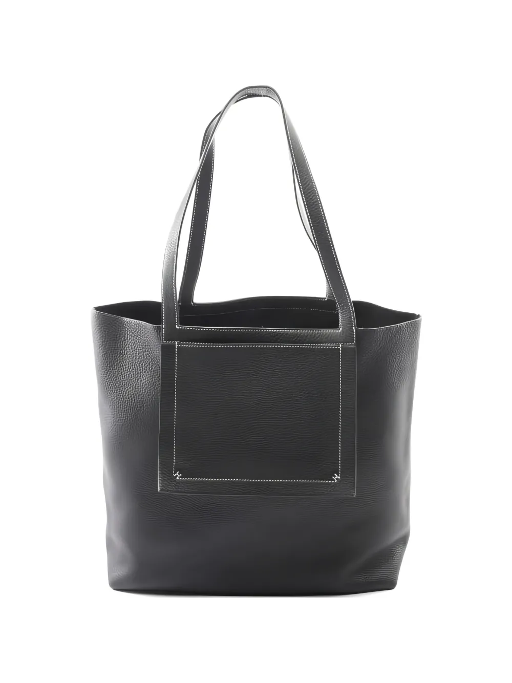 Hermès Pre-Owned 2021 46 Kabaserie topstitched leather tote bag – Black