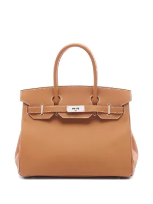 Hermès Pre-Owned 2018 バーキン 30 レザーハンドバッグ | ブラウン