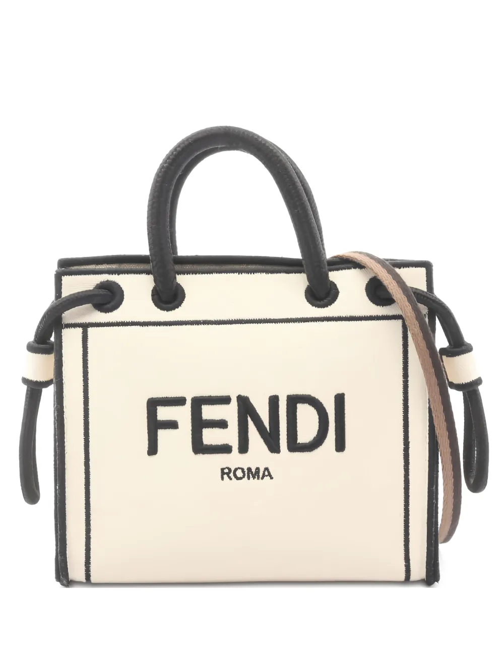 Fendi Pre-Owned 2010s 2-way logo embroidery tote bag - Toni neutri