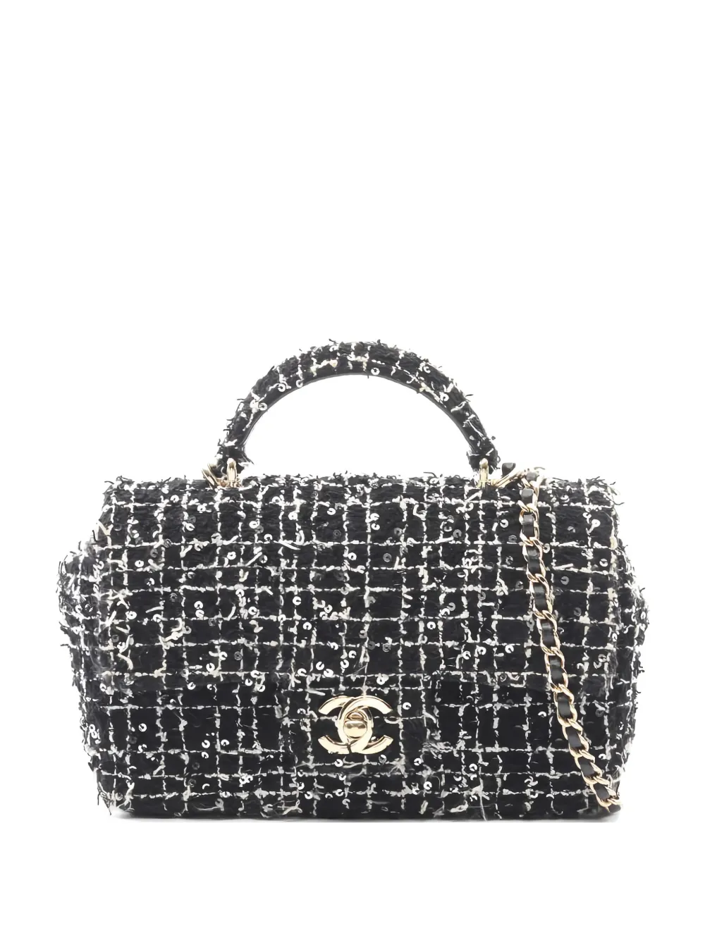 CHANEL Pre-Owned 2021 tweed tote bag - Nero