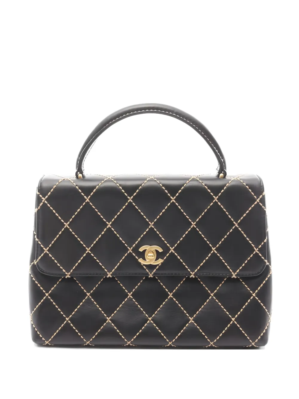 CHANEL Pre-Owned 2004-2005 stitch leather tote bag - Nero